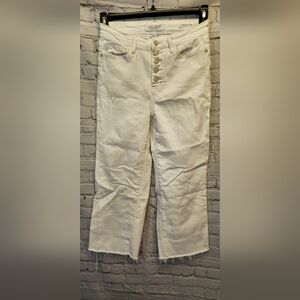 Judy Blue White Button-Fly Jeans